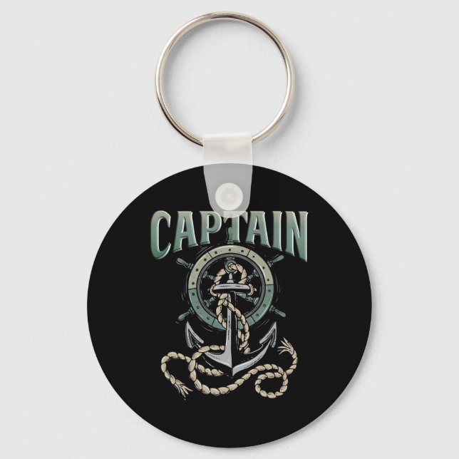 Captain Of The Boat  Keychain (Front)
