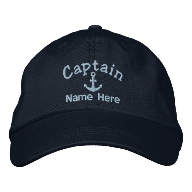 Captain Of The Boat Personalized Embroidered Hat (Front)