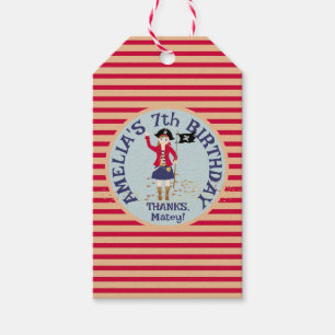 Captain of the Pirate Ship Birthday Party Gift Tags