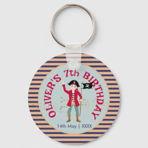 Captain of the Pirate Ship Birthday Party Keychain