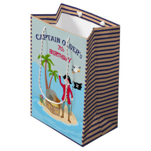 Captain of the Pirate Ship Birthday Party Medium Gift Bag