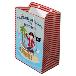 Captain of the Pirate Ship Birthday Party Medium Gift Bag
