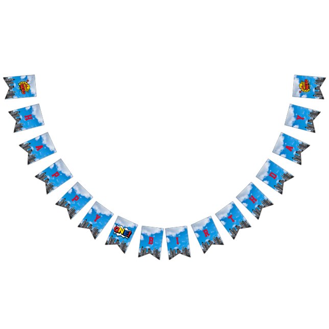 Captain One-derpants Happy Birthday  Bunting Flags (All)