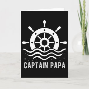Captain Papa Boating Father's Day Pontoon Captain Card