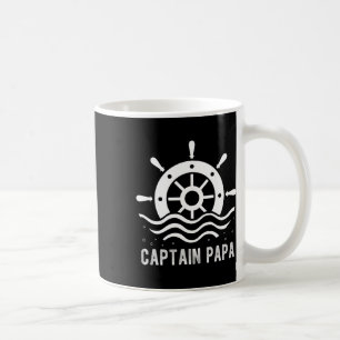 Captain Papa Boating Father's Day Pontoon Captain  Coffee Mug
