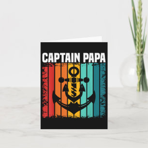 Captain Papa Pontoon Lake Sailor Fishing Boating Card