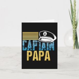 Captain Papa - Sailing Captain Hat - Boat Lover Bo Card