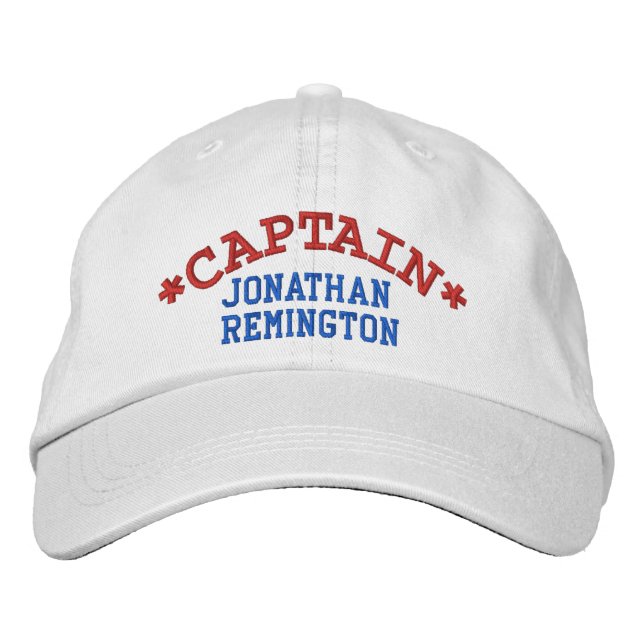 CAPTAIN Personalized First Last NameAdjustable Hat (Front)