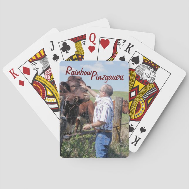Captain-Pinzgauer Bull Playing Cards- personalize Cards (Back)