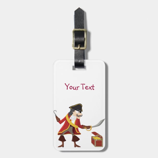 Captain pirate luggage tag (Front Vertical)