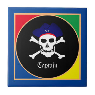 Captain & Pirates Flag - Treasure Island /kids Tile