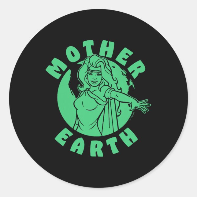 Captain Planet And The Planeteers Earth Day Mother Classic Round Sticker (Front)