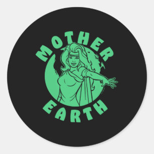 Captain Planet And The Planeteers Earth Day Mother Classic Round Sticker