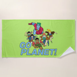 Captain Planet and the Planeteers - Go Planet! Beach Towel