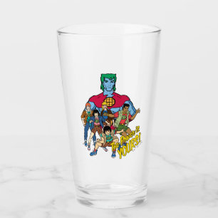 Captain Planet Group Graphic - The Power Is Yours! Glass