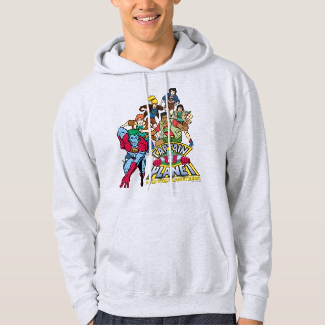 Captain Planet & the Planeteers Group Logo Graphic Hoodie (Front)