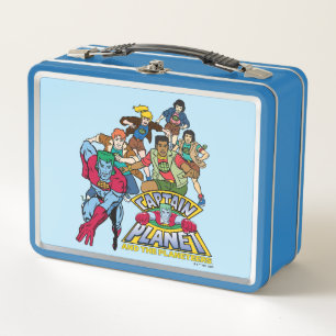 Captain Planet & the Planeteers Group Logo Graphic Metal Lunch Box