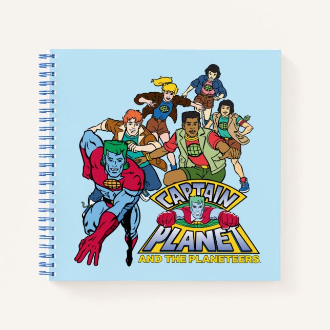 Captain Planet & the Planeteers Group Logo Graphic Notebook (Front)
