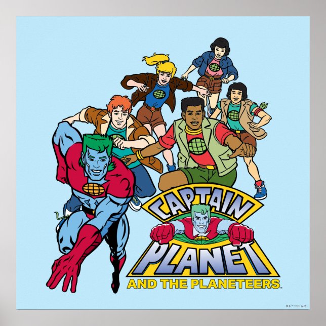 Captain Planet & the Planeteers Group Logo Graphic Poster (Front)