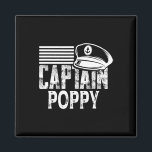 Captain Poppy - Sailing Captain Hat Boat Owner Boa Magnet<br><div class="desc">Captain Poppy - Sailing Captain Hat Boat Owner Boating</div>