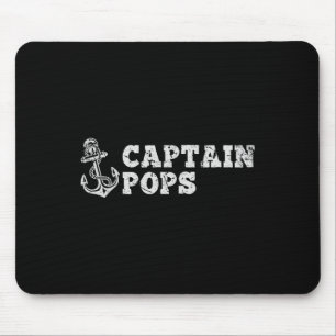 Captain Pops Sailing Boating Vintage Boat Anchor F Mouse Pad