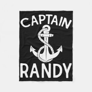 Captain Randy Anchor Boating Boat Ship Yacht  Fleece Blanket