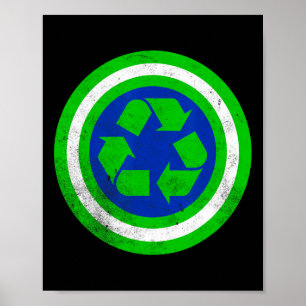 Captain Recycle Earth Day  Poster