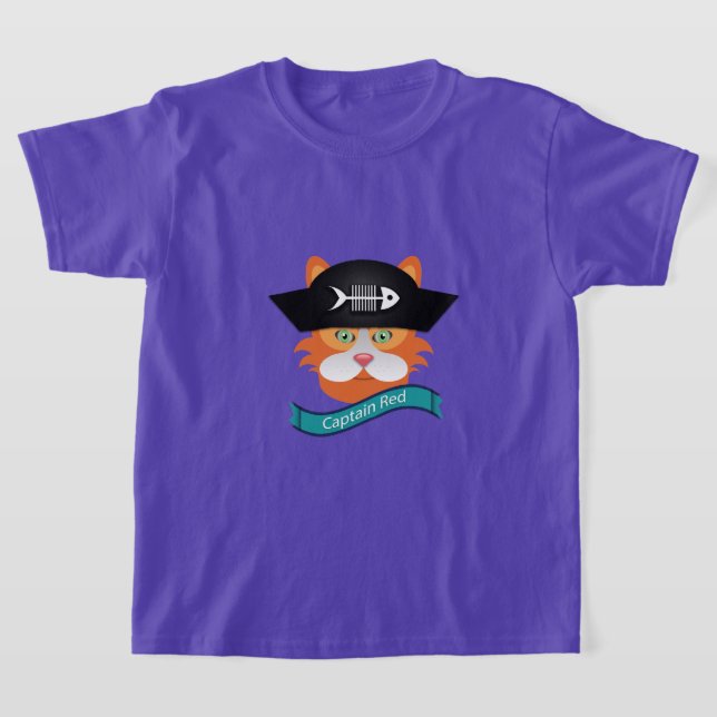 Captain Red - Kids' Basic T-Shirt (Laydown)