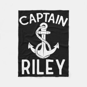 Captain Riley Sailing Yacht Boating Boat Ship Fleece Blanket