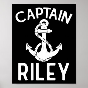 Captain Riley Sailing Yacht Boating Boat Ship Poster