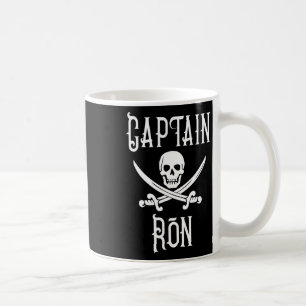 Captain Ron Personalized Pirate Skull Boating Coffee Mug