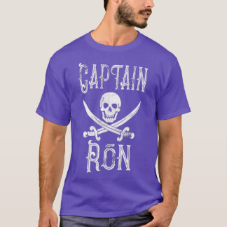 Captain Ron Vintage Personalized Pirate Boating T-Shirt