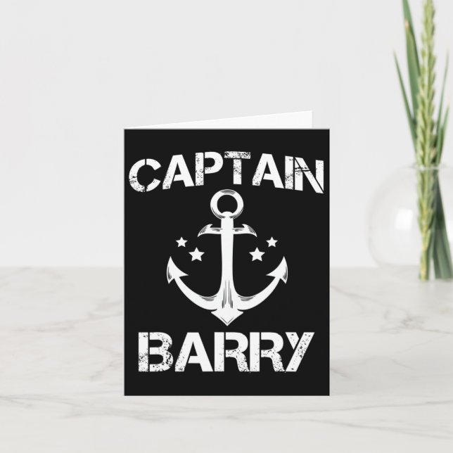 Captain Rry Funny Birthday Personalized Surname Cl Card (Front)
