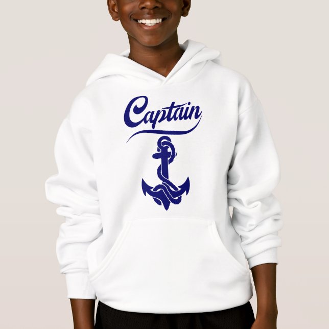 Captain Sailboat Anchor Nautical Design (Front)