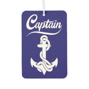 Captain Sailboat Anchor Nautical Design Air Freshener