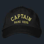 Captain - Sailor customizable Embroidered Hat<br><div class="desc">Embroidered Captain sailor customizable cap .. ideal for sailors .. personalize with your own custom text for FREE .. from Ricaso</div>