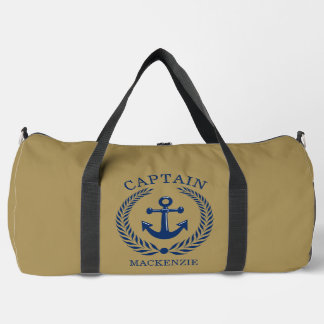 Captain Sailor Personalized Anchor Duffle Bag
