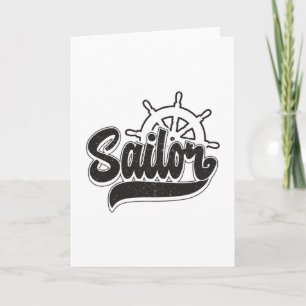 Captain Sailor Sail Boat Sea Sailing Funny Gift Card