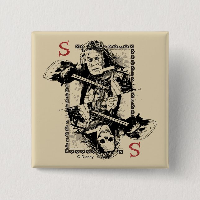 Captain Salazar - Butcher of the Sea 2 Inch Square Button (Front)