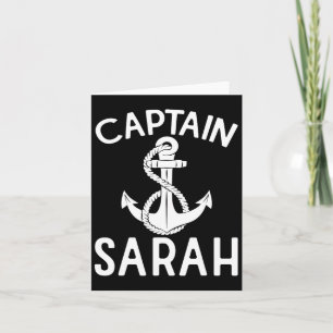 Captain Sarah Anchor Boat Yacht Boating Ship  Card