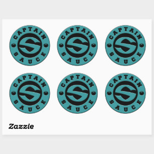 Captain Sauce Logo Classic Round Sticker