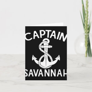 Captain Savannah Yacht Boating Ship Anchor Boat  Card