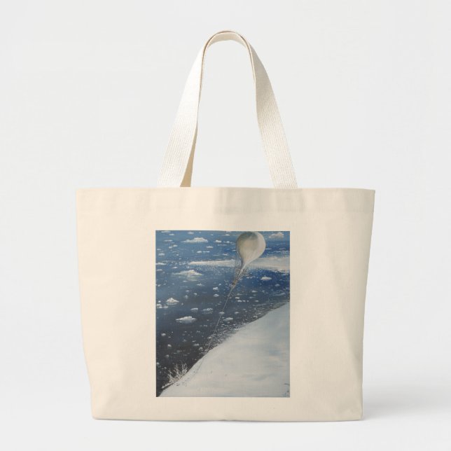 Captain Scott Antarctica's first Aeronaut. 4th Large Tote Bag (Front)