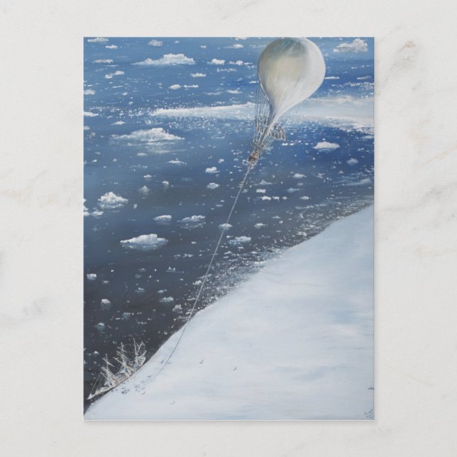 Captain Scott Antarctica's first Aeronaut. 4th Postcard (Front)