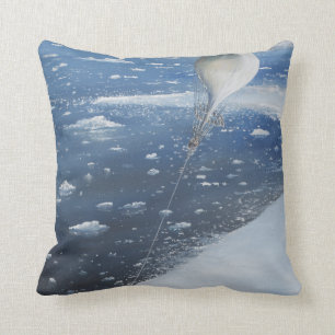 Captain Scott Antarctica's first Aeronaut. 4th Throw Pillow