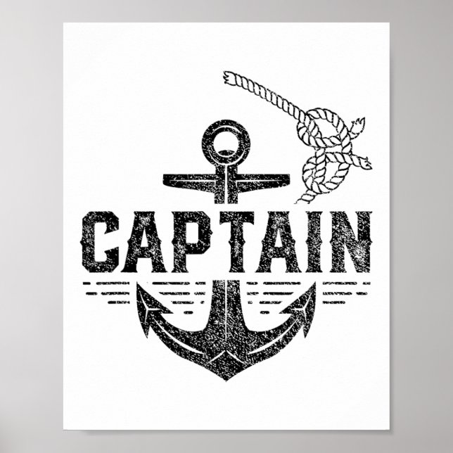 Captain Ship Boat Owner Skipper Lover  Poster (Front)