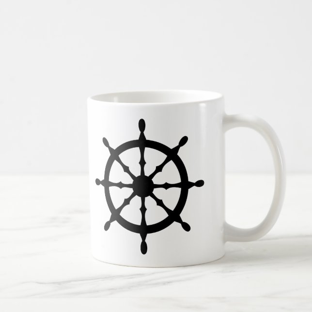 captain ship steering wheel coffee mug (Right)