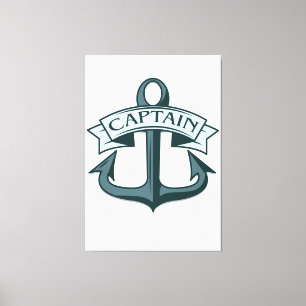 Captain Ships Anchor Canvas Print