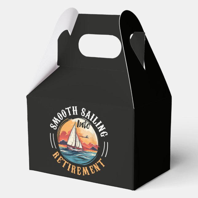 Captain Smooth Sailing into Retirement Favor Box (Front)