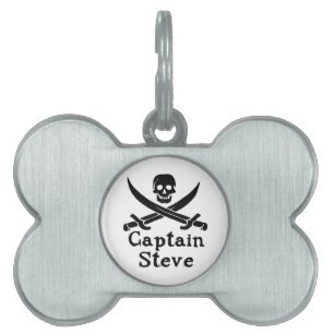 Captain Steve Pet Name Tag